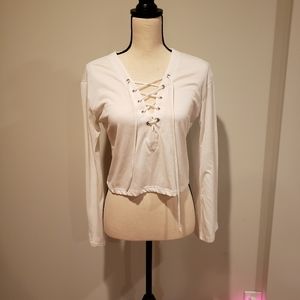 White Bell Sleeved Shirt